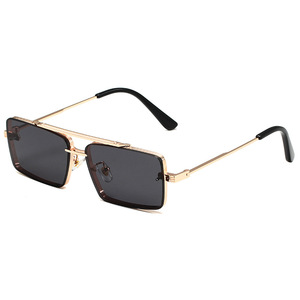 Wholesale High Quality 2022 New Style Guangdong Metal Frame Small <b>Square</b> 8 Colors Full Rim UV400 PC Lenses Brand <b>Sunglasses</b> - Product Image 3