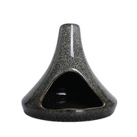 Brûleur d'encens cascade en céramique noir religieux, mini foyer à refoulement, support de brûlage pour aromathérapie domestique, écologique