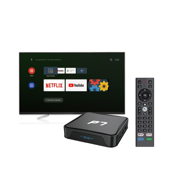 Android HD TV Box External Version P7  2GB+16GB/ 4GB+32GB  64 bit 4K HDR 2.4GHz+5GHz+BT5.4  Android HD TV Box