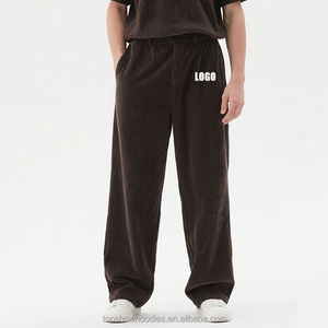 OEM Custom gambale a vita alta tasche <span class=keywords><strong>laterali</strong></span> in cotone tinta unita <span class=keywords><strong>pantaloni</strong></span> di velluto a coste per gli uomini - Product Image 1