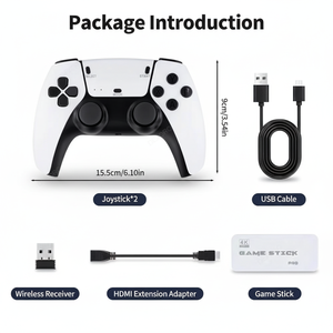 2,4G inalámbrico 4K 3D Game Stick M15 Game Box Consola de 2 jugadores compatible con FBA FC SFC MD GBA GB PS1 ATARI SMS GG MAME - Product Image 5