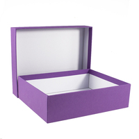 Boîtes d'emballage en papier de base et couvercle violet de haute qualité avec logo personnalisé en gros boîtes d'emballage en carton rigide boîtes cadeaux