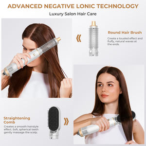 Sèche-cheveux stylant 5 en 1 de couleur personnalisée d'usine OEM, 1000W, <span class=keywords><strong>brosse</strong></span> à <span class=keywords><strong>air</strong></span> chaud pour friser, lisser et sécher les cheveux - Product Image 5