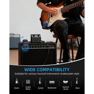 Lekato Wireless Guitar System 2.4GHz Transmitter Receiver With Charging <b>Box</b> For Guitar Bass Electric Violin Keyboard - Product Image 6