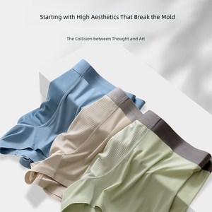 Calzoncillos bóxer de verano para hombre, talla grande, de seda helada, sin costuras, transpirables, de secado rápido, con malla antibacteriana 7A - Product Image 6