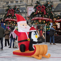 Sauter gonflable de Combi de Noël de maison de rebond gonflable de thème de Noël extérieur commercial