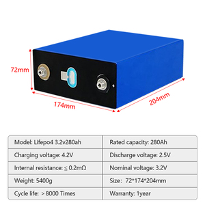 เซลล์แบตเตอรี่ Exencell 3.2V 280Ah 280Ah 304Ah 314Ah 320Ah 340Ah แบบแท่งปริซึม ลิเธียมไอออน สำหรับเก็บพลังงานแสงอาทิตย์สำหรับบ้าน - Product Image 2
