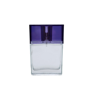 Flacone di Profumo Rettangolare Piatto da 60ml all'Ingrosso con Coperchio Integrato in Colla <span class=keywords><strong>K</strong></span> Bottiglia in Vetro Portatile per Sottopacchetti - Product Image 1