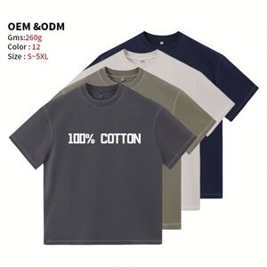 Wholesale Acid Wash Vintage <b>Tshirt</b> Heavyweight 100% Cotton Plus Size Custom Logo Oversized Unisex Streetwear Distressed Retro - Product Image 3