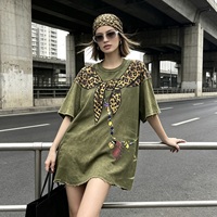 8558/FANMAJIALIE Pabrik Pemasok Berkualitas Kaos Wanita Berlian Ukuran Besar Tahan Lama Berkilau Fashion Patch Top Pakaian Fashion