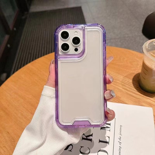 Luxury 3 in 1 PC TPU Shockproof Phone Case for iPhone 18 17 16 15 14 13 12 Pro Max Heavy Duty Full Body Protect Mobile Cover