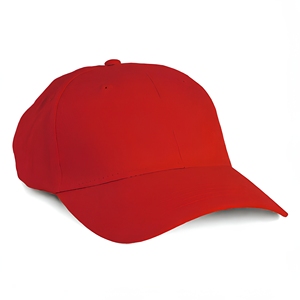 Casquette de baseball rouge à 6 panneaux unisexe en coton ajustée, couleur unie, taille adulte 58-60CM - Product Image 1