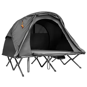2 인 야외 캠핑 접는 텐트 침대 높은 컴팩트 텐트 침대
