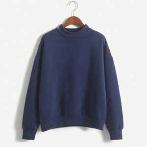 K1366 Pull décontracté en molleton épais pour femme, coupe ample, avec logo frontal, collection automne-hiver, vente en gros - Product Image 2