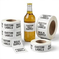 Étiquettes personnalisées en rouleaux, en vrac, OEM, autocollantes, imperméables, avec découpe, pour l'emballage de bouteilles et de produits, marque RISHENG