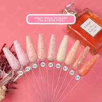 Gel constructeur de paillettes Hema Free, Acrygel professionnel, Gel de construction scintillant rose, Produits de beauté pour femmes