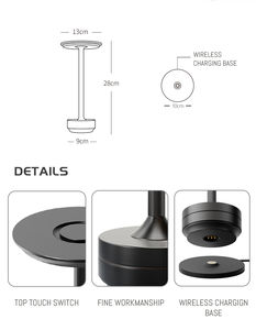 Lámpara <span class=keywords><strong>de</strong></span> mesa con barra <span class=keywords><strong>de</strong></span> control táctil LED nórdica moderna, luz <span class=keywords><strong>de</strong></span> <span class=keywords><strong>cena</strong></span> para restaurante, lámpara <span class=keywords><strong>de</strong></span> escritorio <span class=keywords><strong>de</strong></span> hierro <span class=keywords><strong>de</strong></span> Metal recargable inalámbrica para <span class=keywords><strong>Hotel</strong></span> - Product Image 5