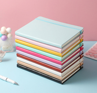 Carnet de notes en cuir PU imprimé, carnet à couverture rigide ligné pour l'écriture, format A5, multicolore
