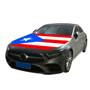 Housse de capot de voiture personnalisée avec drapeau de Porto <span class=keywords><strong>Rico</strong></span>, lavable, extensible, pour SUV, camion, capot moteur, bannière 130x150cm, livraison directe, décoration automobile - Product Image 3