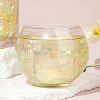 Nouvelle nouveauté haut de gamme à la main décor à la maison luxe printemps été cadeau fleur séchée infusée gelée Gel cire bougies parfumées