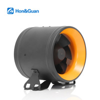 Ventilateur de gaine en ligne rond de 150 mm, moteur EC 100-240 V, boîtier en plastique à profil bas, contrôle de vitesse par potentiomètre PWM 0-10 V, aérateur de gaine