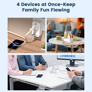 Prise intelligente Tuya WiFi EU 65W GaN avec charge rapide USB type C, protection contre les surcharges, prise intelligente - Product Image 5