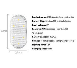 Miniluces LED <span class=keywords><strong>de</strong></span> <span class=keywords><strong>emergencia</strong></span> <span class=keywords><strong>para</strong></span> Interior <span class=keywords><strong>de</strong></span> <span class=keywords><strong>coche</strong></span>, sensor táctil, otros accesorios, novedad, <span class=keywords><strong>Amazon</strong></span>, gran oferta - Product Image 3
