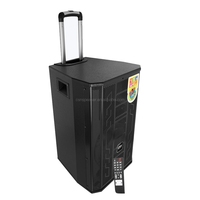 CM-1502 Enceinte PA sur chariot en bois de 15 pouces avec roues universelles, haute puissance, pour karaoké extérieur, vente en gros OEM ODM
