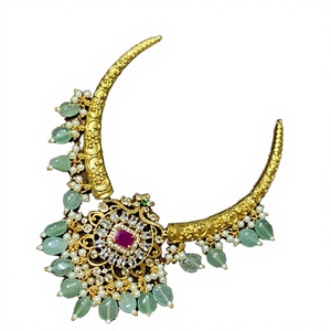 Conjunto de Collar y Pendientes de Cadena de Eslabones de Acero Inoxidable Chapado en Oro de 18K para Mujer, Gargantillas con Colgante Geométrico - Product Image 2