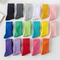 Chaussettes mi-mollet unies côtelées d'été en gros, personnalisables avec logo imprimé, respirantes, en coton écologique, unisexe, décontractées