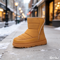 Bottes de neige pour enfants en gros, plusieurs tailles, noires, roses, violettes, doublées de fourrure, imperméables, antidérapantes, pour l'hiver froid