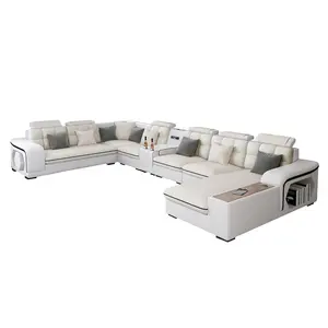Угловая мебель для гостиной из латексной ткани, современный секционный диван u-образной формы с отдельным карманом, 7 мест, sprin