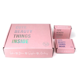 Pink holographic mailer subscription boxes packaging
