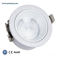 Foco LED Empotrable de Aluminio Moderno de 3W con Certificación ETL, Luz Blanca Cálida, IP54, Alto CRI 98, Dirección de Apertura Ajustable, Regulable, Pequeño, 40MM-45MM