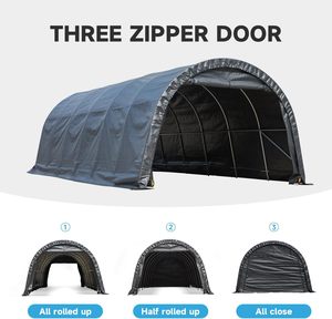 12 * 24ft Portable En Acier Étanche Durable Haute Qualité Pliable Arche Voiture Parking Tente Auvent Abri <span class=keywords><strong>Moto</strong></span> <span class=keywords><strong>Garage</strong></span> Bas <span class=keywords><strong>Prix</strong></span> - Product Image 6