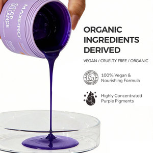 <span class=keywords><strong>Masque</strong></span> capillaire violet Maxipro Keratin Biotin pour <span class=keywords><strong>cheveux</strong></span> blonds argentés, anti-jaunissement, nourrissant, <span class=keywords><strong>hydratant</strong></span>, réparation en profondeur, soin capillaire OEM - Product Image 3