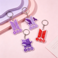 Porte-clés en acrylique Chiikawa imprimé UV, chaîne métallique étoile, pendentif de sac dessin animé, accessoire cadeau, vente en gros directe usine