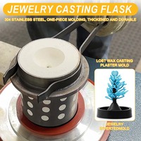 Fiole de coulée sous vide en acier inoxydable de diamètre avec outils et équipement de bijoux à base de caoutchouc perforé