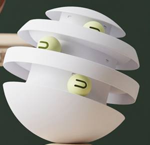 Giocattolo per Gatti a 3 Livelli con Palline Colorate, Torre Interattiva per Esercizio e Divertimento - Product Image 6