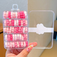 Kinder-Haargummis aus Polyester, Modisch, Niedlich, Langlebig, 50 Stück, Haarband-Ring, Schonend für das Haar, Elastisches Stirnband, Farbverlauf