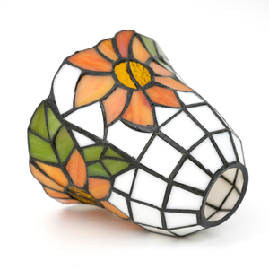 Tiffany kính màu hướng dương Chụp đèn màu cam đèn bàn đèn sàn mặt dây treo đèn chandeliver thay thế chụp đèn - Product Image 5