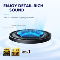سماعة Anker Soundcore Space Q45 الأصلية الأكثر مبيعًا، سماعة رأس بخاصية إلغاء الضوضاء النشط التكيفي، وقت تشغيل 50 ساعة، سماعات رأس HIFI