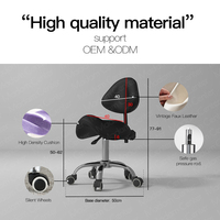 Fauteuil de massage et de beauté portable inclinable en cuir rose Madamcenter, pivotant à 360 degrés, base dorée, réglable en hauteur