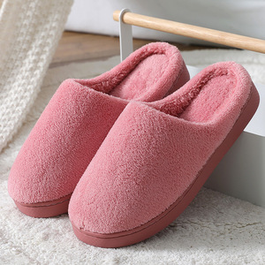 Vendite calde rosa <span class=keywords><strong>rosso</strong></span> Navy grigio inverno calda pelliccia pantofole basse Casual casa interni pantofole sandali Sole morbidi per le donne - Product Image 2