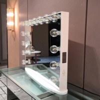 En stock aux États-Unis ! Miroir de coiffeuse Docarelife Hollywood White avec interrupteur tactile et 15 ampoules en verre à intensité variable