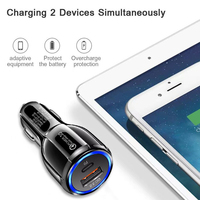 Adaptateur de chargeur de voiture intelligent double USB sortie 5V/2.4A pour téléphone pour Samsung pour LG pour HUAWEI utilisation du téléphone portable port type-c 12v-24v