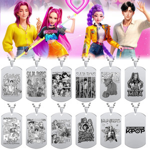 Anime Movie Kpop Demon Hunters Collier Saja Boys Rumi Mira Zoey Pendentif Halloween Mode Homme Femme Cosplay Accessoire Cadeaux - Product Image 1