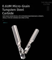 Fraise diamantée spirale à lame unique pour usinage de précision, angle de hélice 25°, pour usinage en montée, 55HRC, OEM, pour gravure CNC, 12mm, MCD, CVD