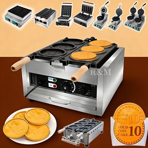 เครื่องทำวาฟเฟิลรูปเหรียญแบบใช้แก๊ส 220 โวลต์ รุ่นเชิงพาณิชย์ แบบกำหนดเองได้ รูปทรงขนมปังชีส 10 เยน <span class=keywords><strong>วอน</strong></span> สำหรับทำแพนเค้ก วาฟเฟิลแบบญี่ปุ่นและเกาหลี - Product Image 1
