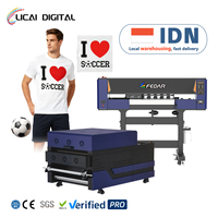 Imprimante DTF FEDAR 60cm à double tête I3200-A1 8 ㎡ Machine de transfert DTF CMYK+W à vitesse d'impression élevée avec garantie d'un an pour les t-shirts